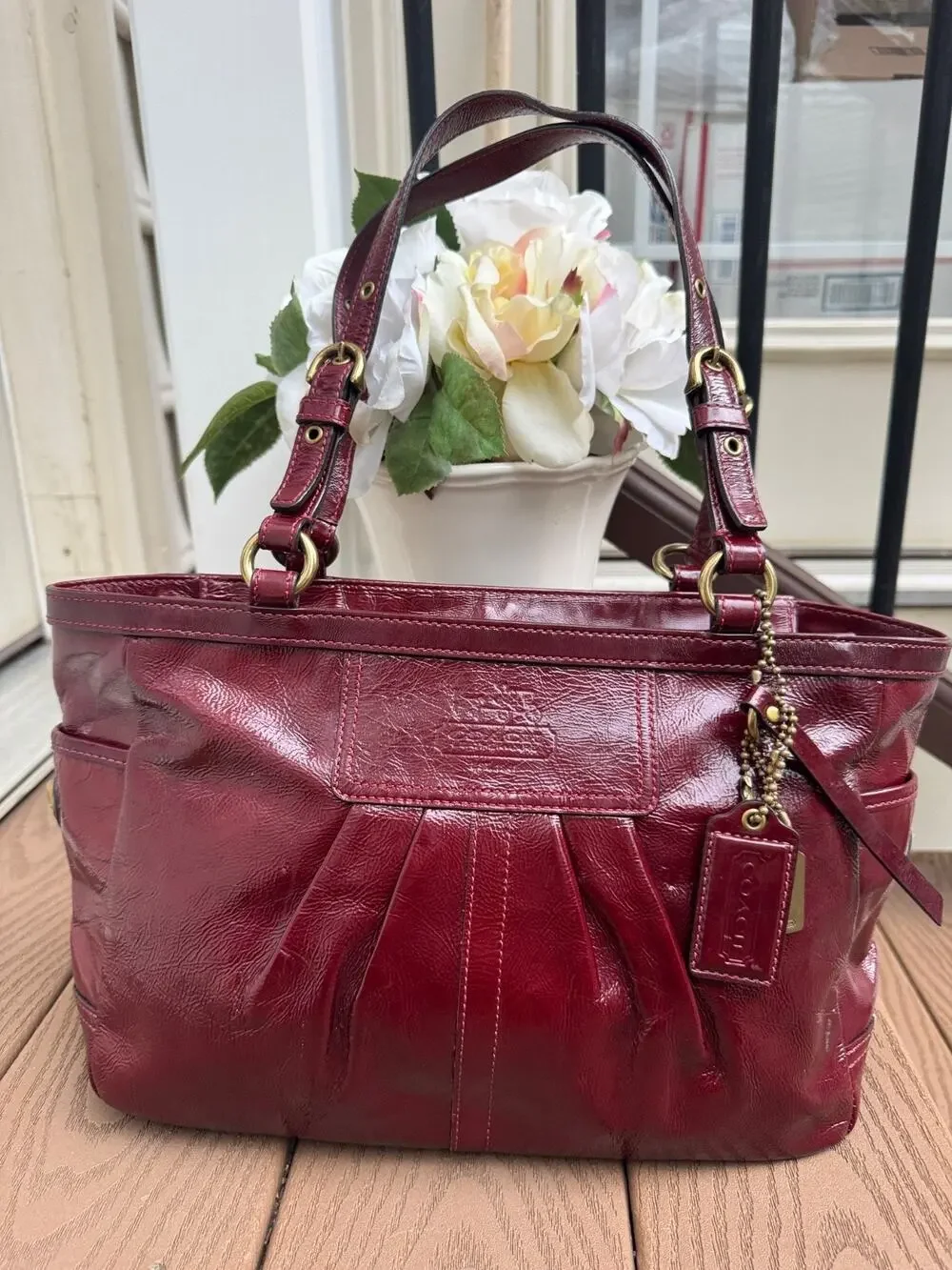 Coach Gallery East/West ruby red y#12730 tote (220